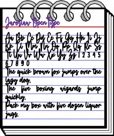 Jaroslaw Regular animated font preview