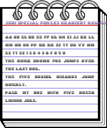 Jedi Special Forces Gradient Regular animated font preview