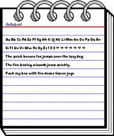 Jellybost Regular animated font preview