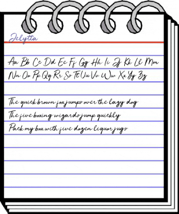 Jelytta Regular animated font preview