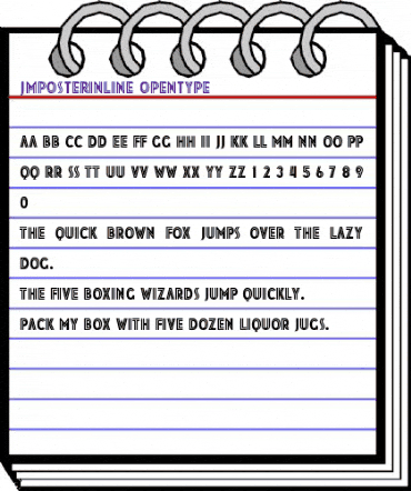 JMPosterInline Regular animated font preview
