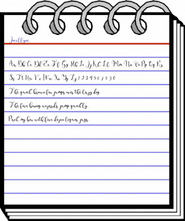 Jocellyne Regular animated font preview