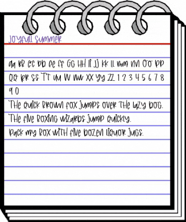 Joyfull Summer Regular animated font preview