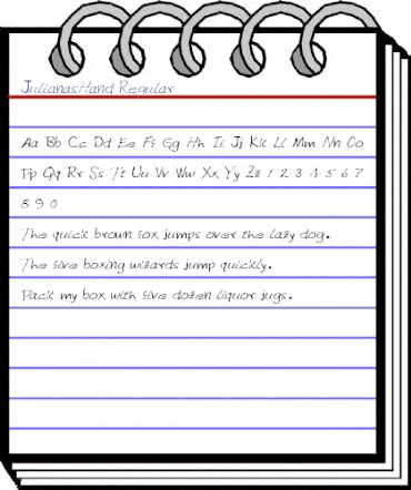 JulianasHand Regular animated font preview