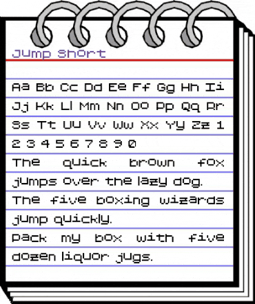 Jump Short Jump Short animated font preview