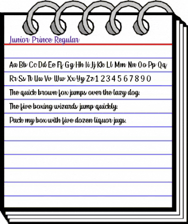 Junior Prince Regular animated font preview