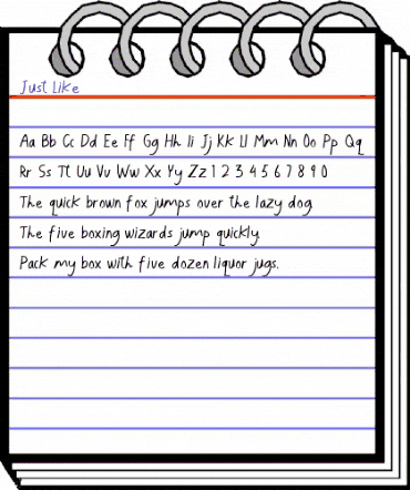 Just Like Regular animated font preview