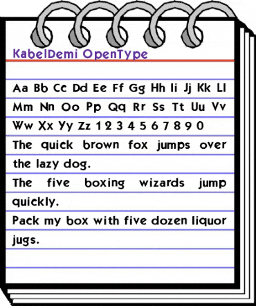 Kabel Demi animated font preview