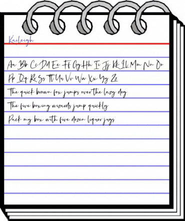 Kaileigh Regular animated font preview