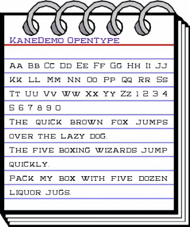 Kane Demo Regular animated font preview