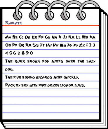 Karate Regular animated font preview