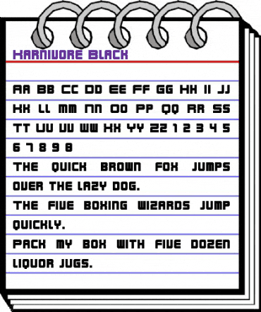 Karnivore Black Regular animated font preview