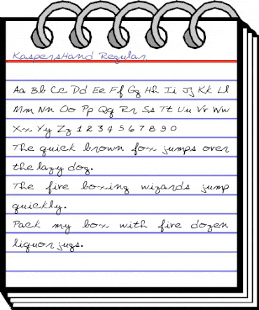 KaspersHand Regular animated font preview