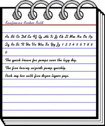 Kaufmann Becker Bold Regular animated font preview