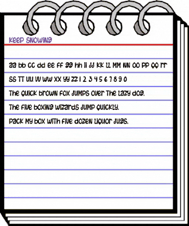 Keep Snowing Regular animated font preview