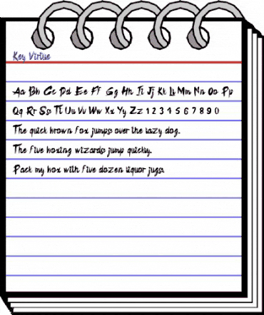 Key Virtue Regular animated font preview