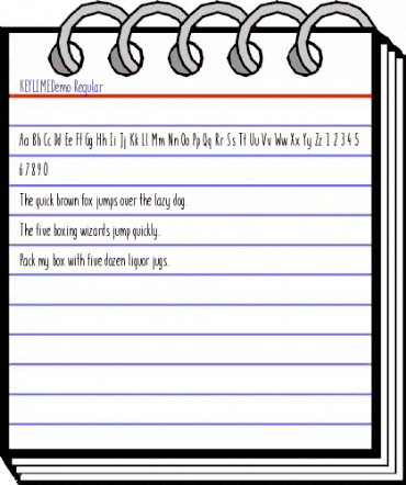 KEY LIME Demo Regular animated font preview