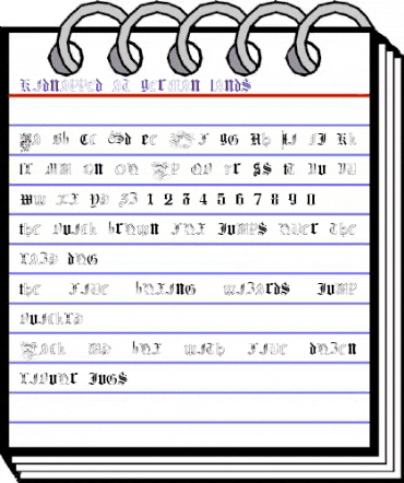 Kidnapped at German Lands Regular animated font preview