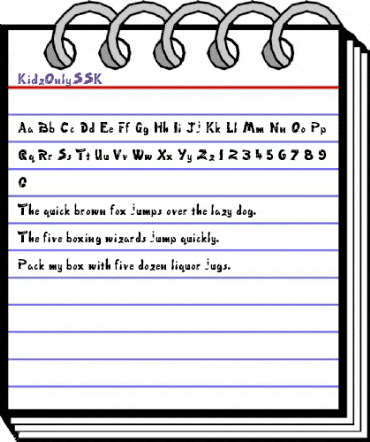 KidzOnlySSK Regular animated font preview