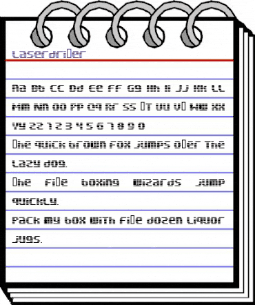 Laserdri&#56690 Regular animated font preview