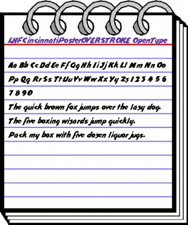 LHFCincinnatiPosterOVERSTROKE Regular animated font preview