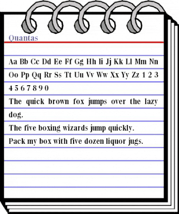 Quantas Regular animated font preview