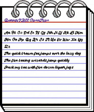 Quanty FREE Regular animated font preview