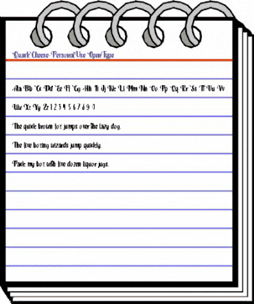 Quark Cheese - Personal Use Regular animated font preview