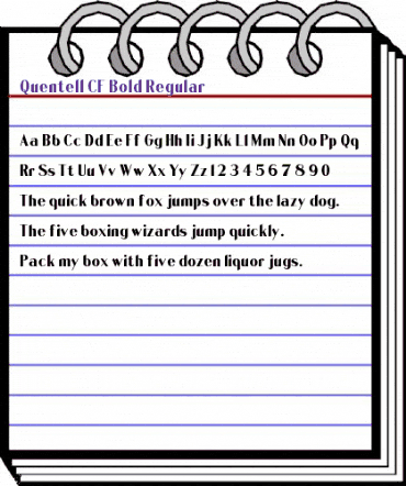 Quentell CF Bold Regular animated font preview