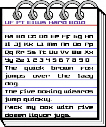 UF PT Ellus Hard Bold Regular animated font preview
