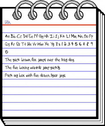 Ulin Regular animated font preview