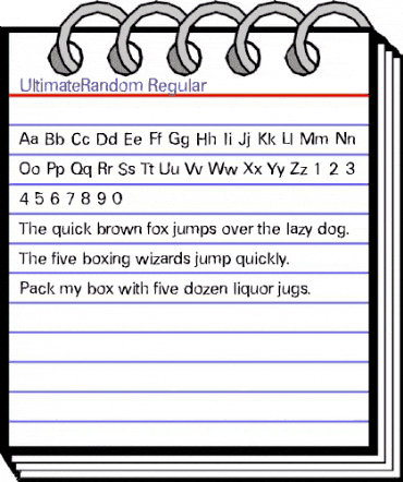 UltimateRandom Regular animated font preview