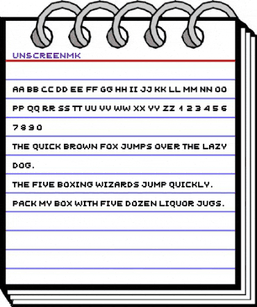 Unscreen Regular animated font preview