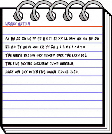 Urban Nation Regular animated font preview