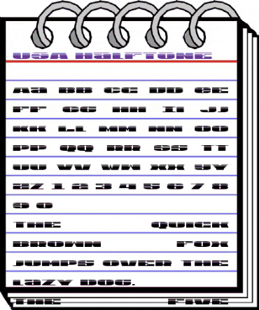 U.S.A. Halftone Regular animated font preview