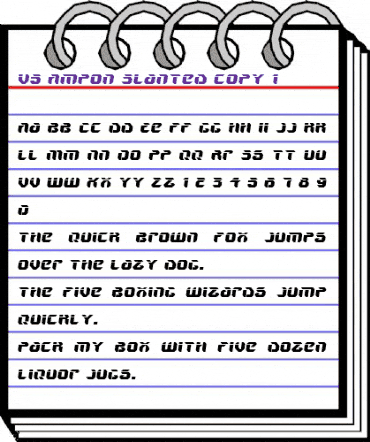 V5 Ampon Slanted animated font preview