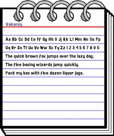 Vakansy Regular animated font preview