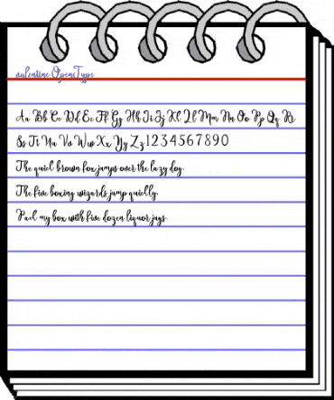 valentine Regular animated font preview