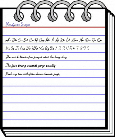 Vandyora Script Regular animated font preview