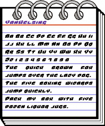 VanHelsing Regular animated font preview