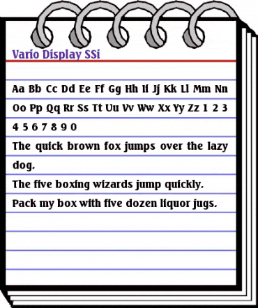 Vario Display SSi Regular animated font preview