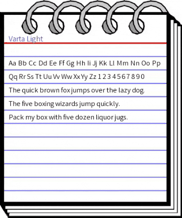 Varta Light animated font preview