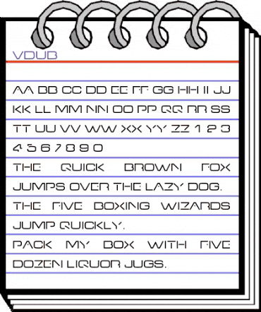 VDub Regular animated font preview