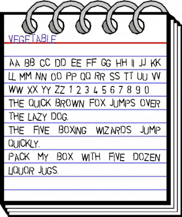 Vegetable Regular animated font preview