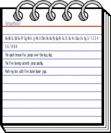 VertigoPlusFLF Regular animated font preview