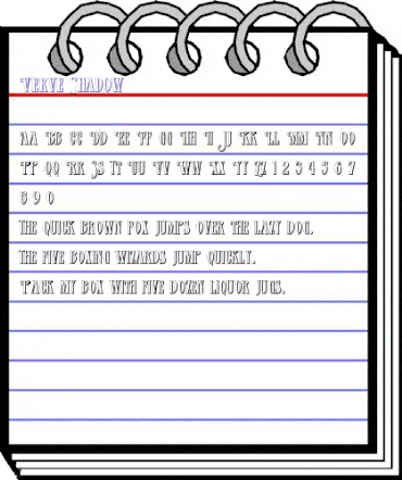 Verve Shadow Regular animated font preview