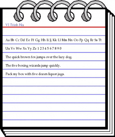 VI Trinh Nu Normal animated font preview
