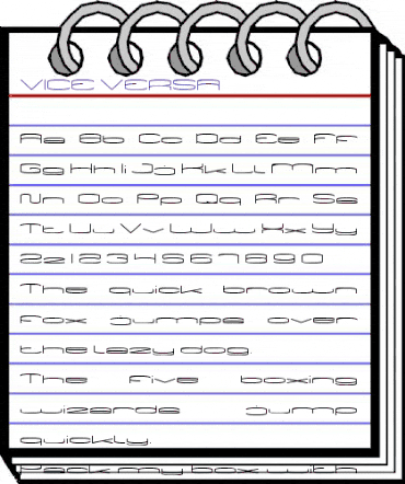 VICE VERSA Regular animated font preview
