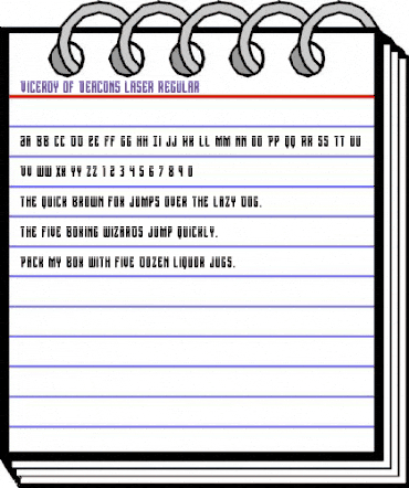 Viceroy of Deacons Laser Regular animated font preview