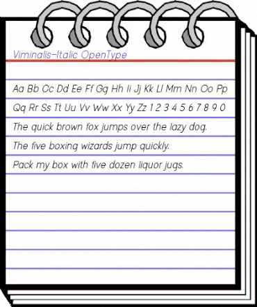 Viminalis Italic animated font preview